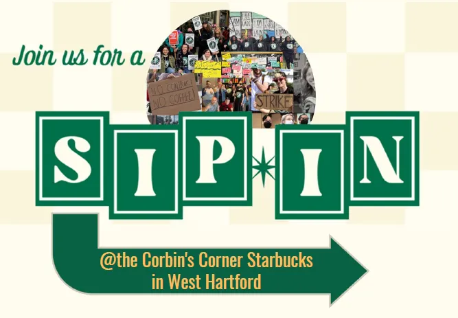 Solidarity Sip-in at the Corbin's Corner Starbucks in West Hartford