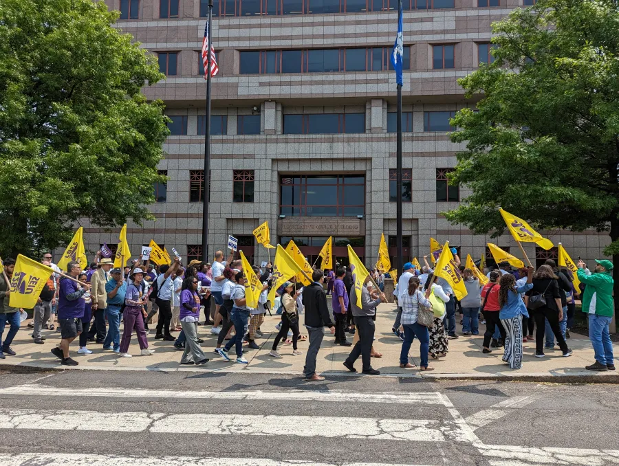 1199 Group Home Strike Line Rally in Hartford