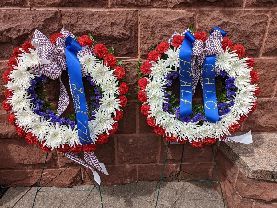 Wreaths at Workers Memorial Day