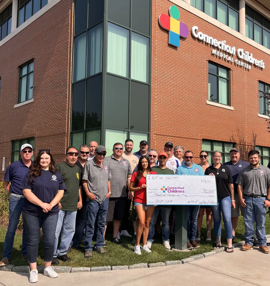 IBEW Local 420 Donates $31,000 to CT Children's Medical Center