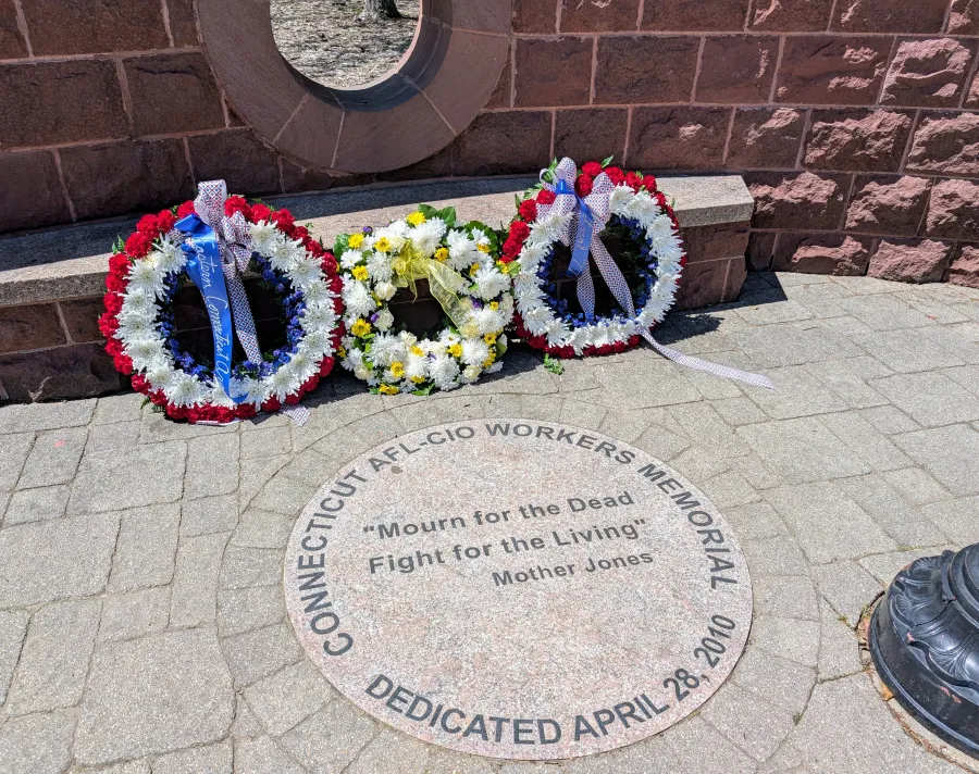 Workers Memorial in Bushnell Park 2025