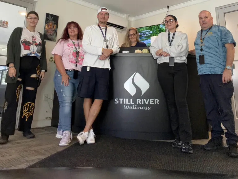 Cannabis workers at Still River Wellness in Torrington