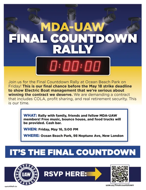 MDA Final Countdown Rally in New London