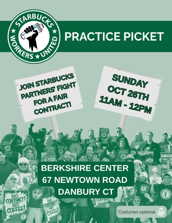 SBWU Practice Picket in Danbury - Oct 26